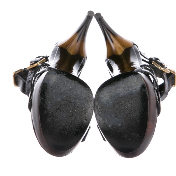 Stuart Weitzman Patent Leather Platform Sandals - Picture 5 of 10